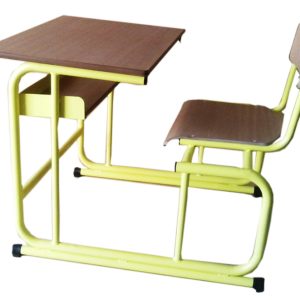 Table attenante monoplace primaire avec casier ouvert - réf 523CH